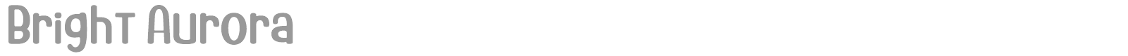 Bright Aurora font preview